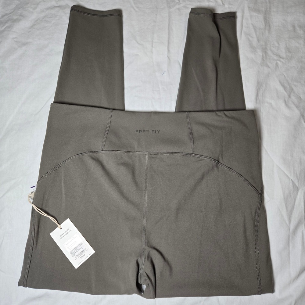 Free Fly Womens Highmile Legging Smokey Olive XL NWT Athletic Yoga Pants